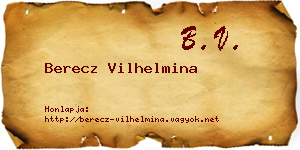 Berecz Vilhelmina névjegykártya